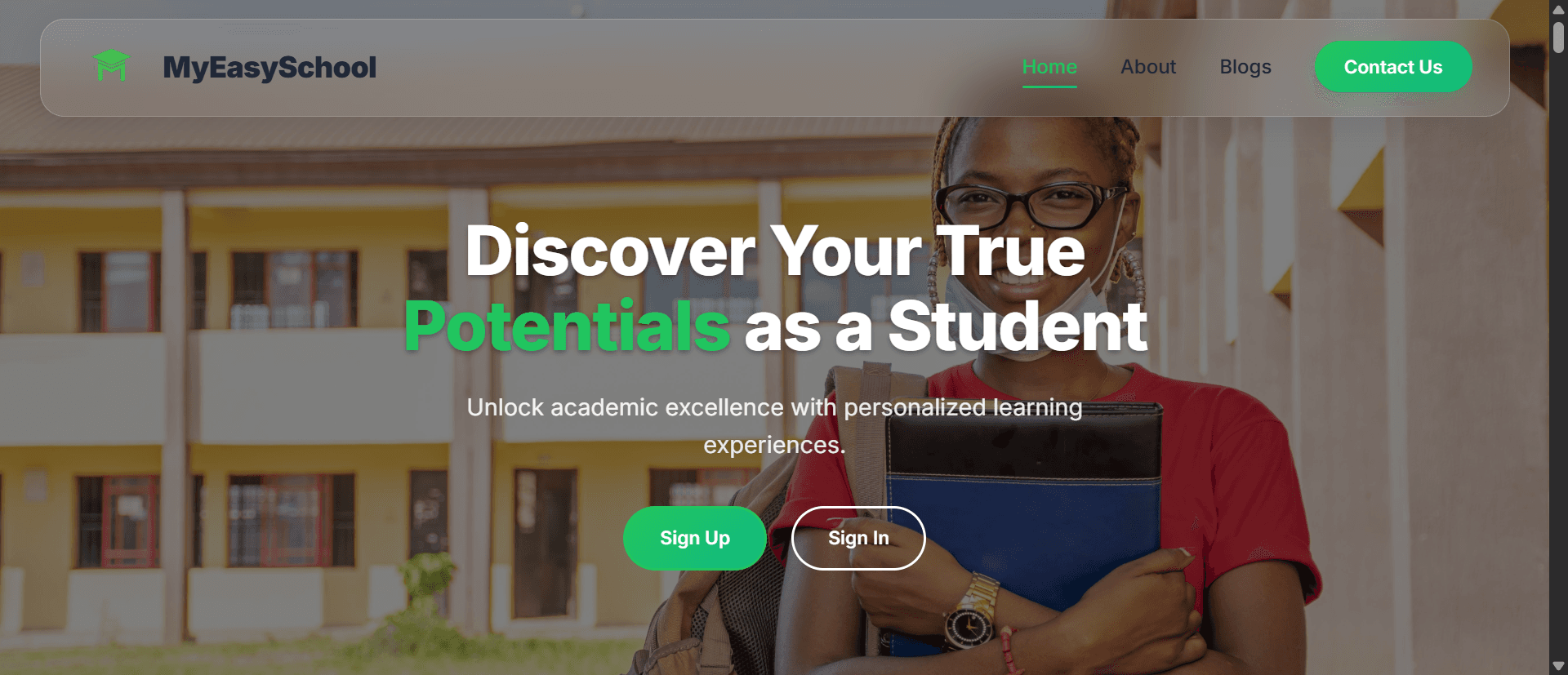 MyEasySchool dashboard