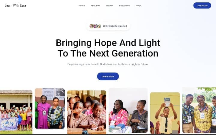 Learn With Ease educational initiative website